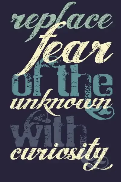 Replace fear with curiosity found on Instagram by ocghostsandlegends.com