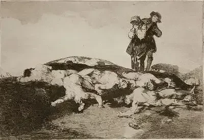 Enterrar y callar (Bury them and keep quiet) - by Goya - The disaters of war on Wikipedia