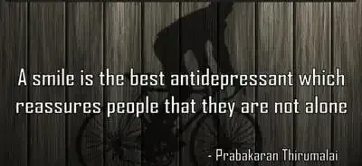 A smile is a best antidepressant which reassure people that they are not alone by Prabakaran Thirumalai on flickr