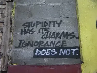Stupidity has its charms Ignorance does not by duncan cumming on flickr
