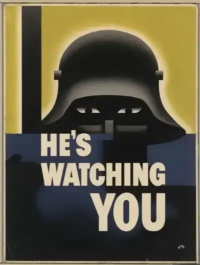 He's watching you - by Glenn Ernest Grohe - World War II Poster on nara getarchive.net