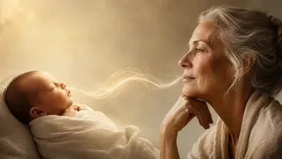baby and older person sharing a breath